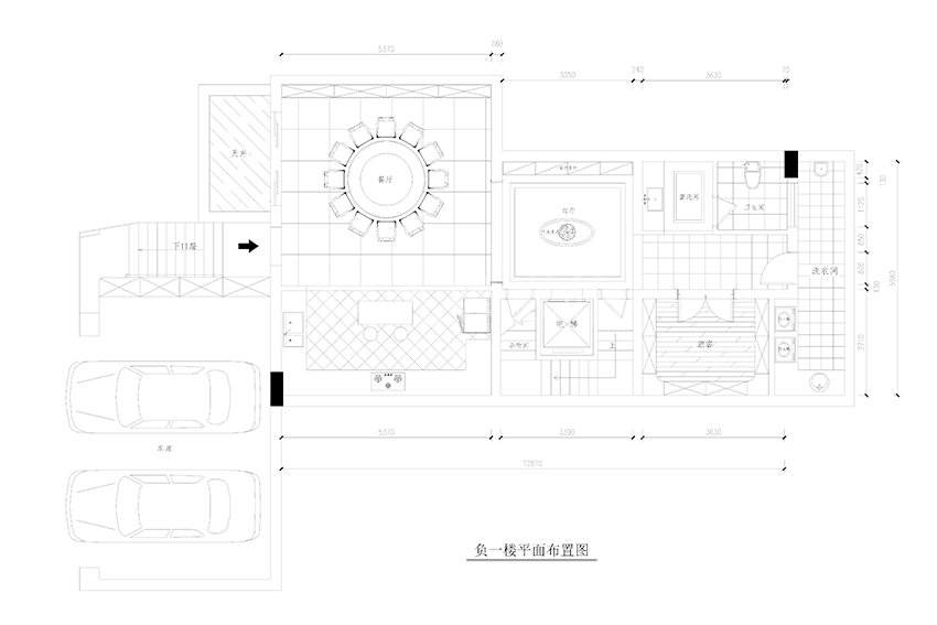 负一楼平面图 负一楼平面图